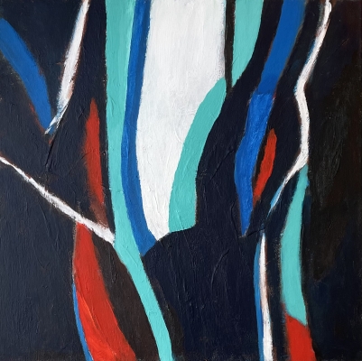 Le Rouge et le Bleu, 60x60cm, 2021